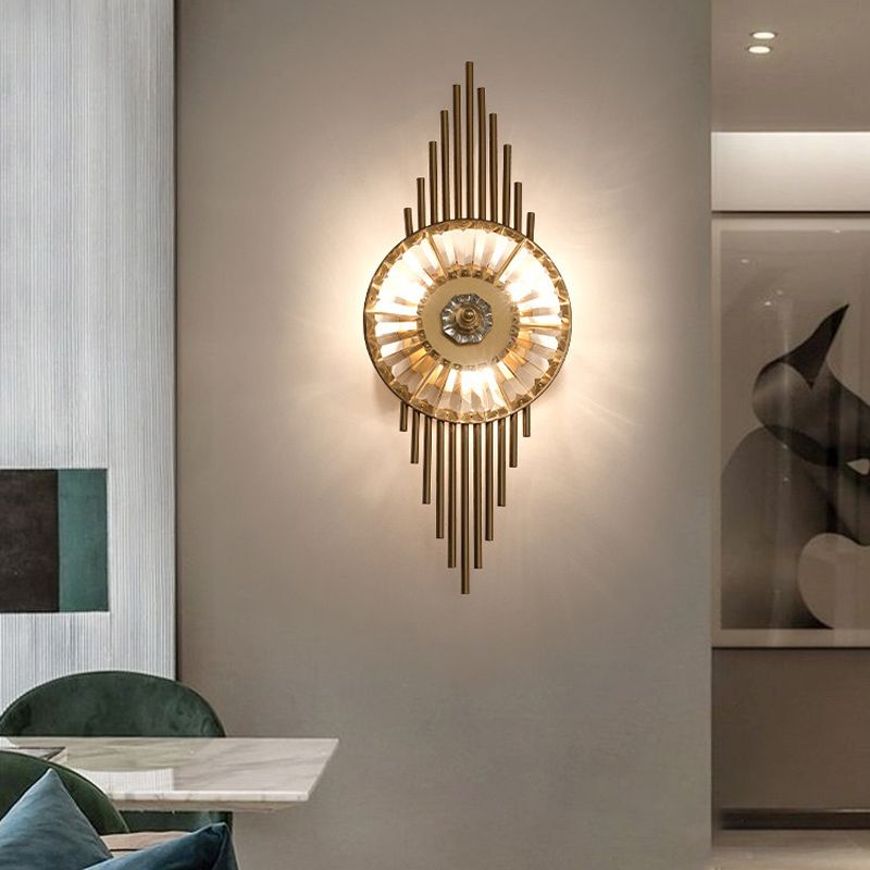 Modern Style Wall Lamp Metal 1 Light Sconces in Gold for Bedroom