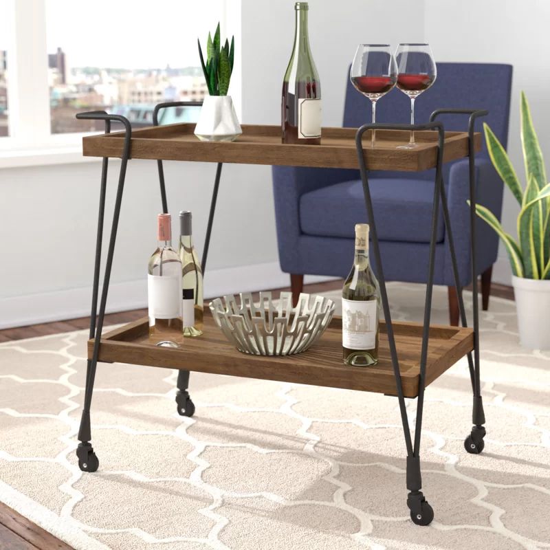 30.71"H Modern Prep Table Rolling Metal Rectangular Prep Table for Dining Room