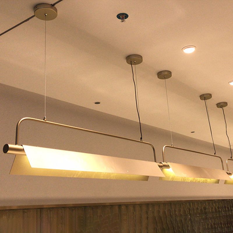 Single Modernism Golden Ceiling Light Metal Kitchen Island Lighting for Foyer