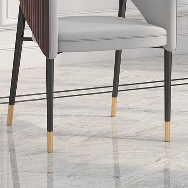 Glam Style 1/2/5/7 Pieces Dining Set Marble Top Dining Table Set with Velvet Chairs