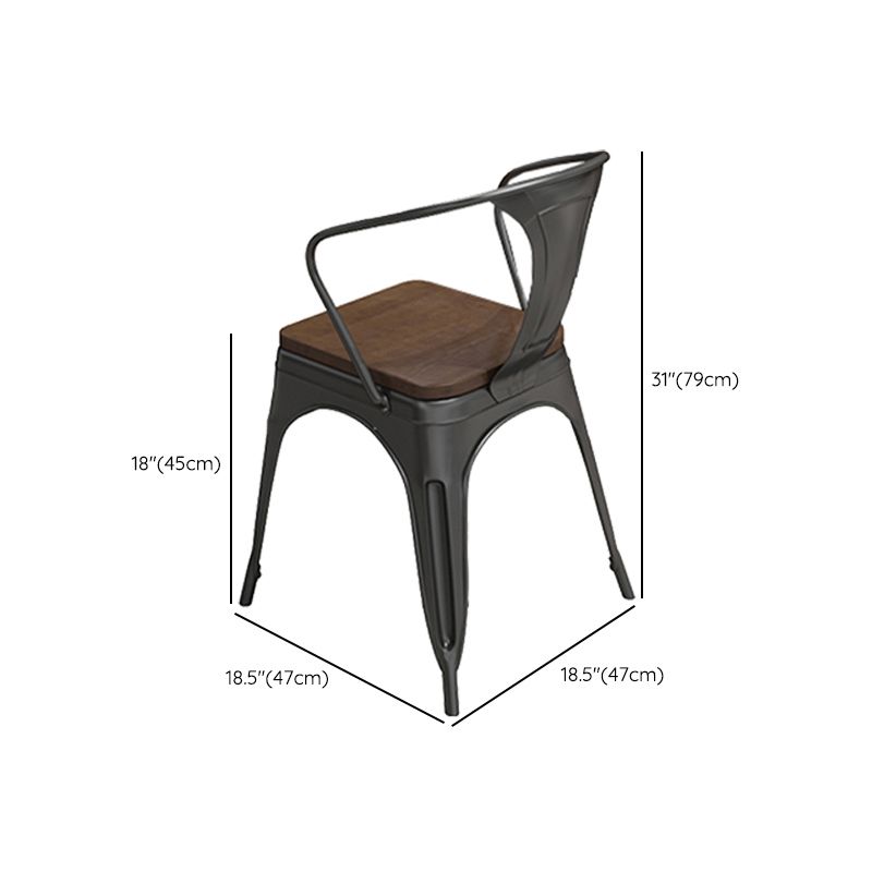 Pine Wood Dark Brown Dining Table Set 1/4/5 Pcs Industrial Dinette Set for Home