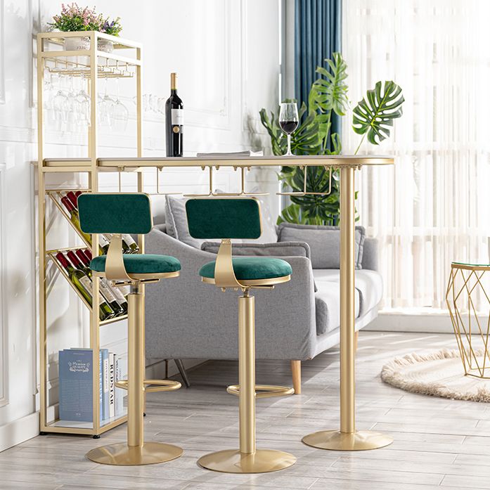 1/3 Piece Adjustable Height Bar Stool and Table Set Sintered Stone Matte Finish Bar Set