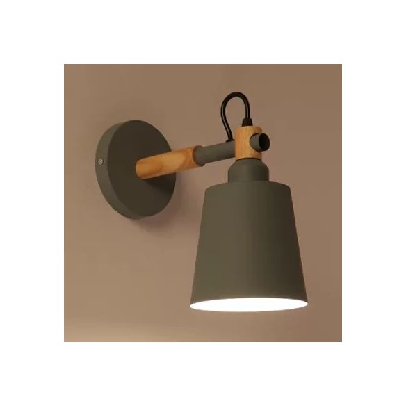 Eine leichte Eimer -Wandleuchte rotatierbarer nordischer Metallleuchten für Wohnzimmer
