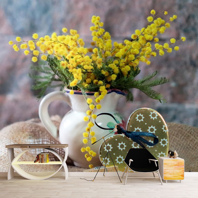 Contemporary Customized Bouquet Wall Mural Decal Moisture Resistant Wall Decor