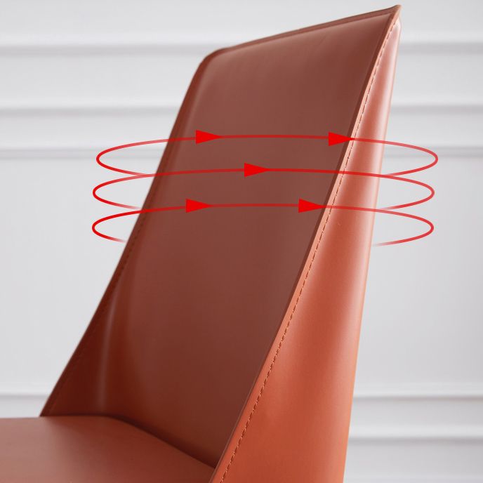 La salle à manger moderne en métal préside la chaise de salle à manger en cuir sans bras pour le restaurant