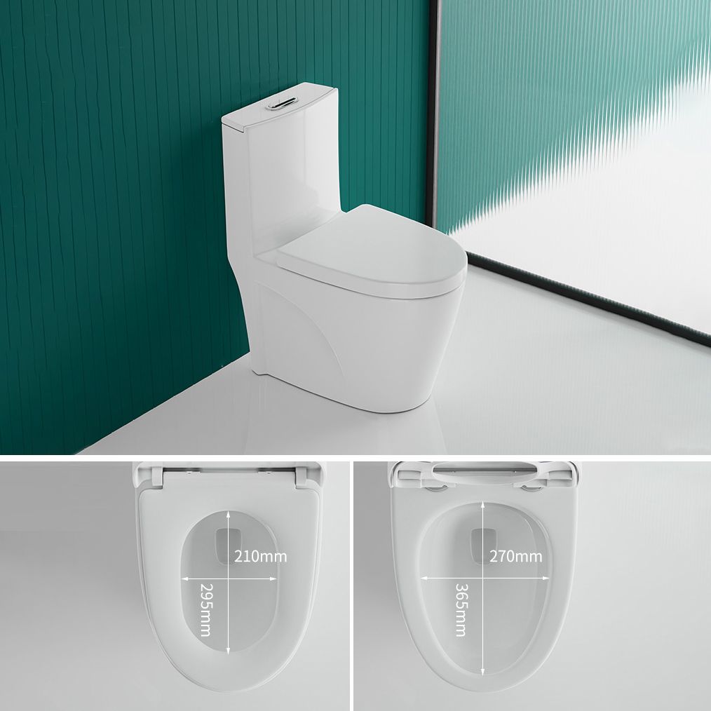 Traditional One Piece Toilet Floor Mounted White Toilet Bowl for Washroom