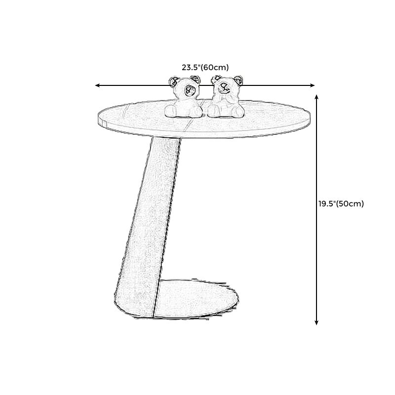 3 Legs Base Cocktail Table Rock Top Metal Base Rectangle Coffee Table