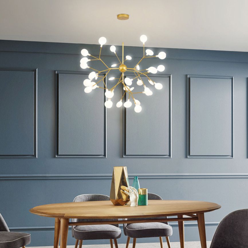 Contemporary Gold Hanging Chandelier Circle Ceiling Hanging Light Fixture