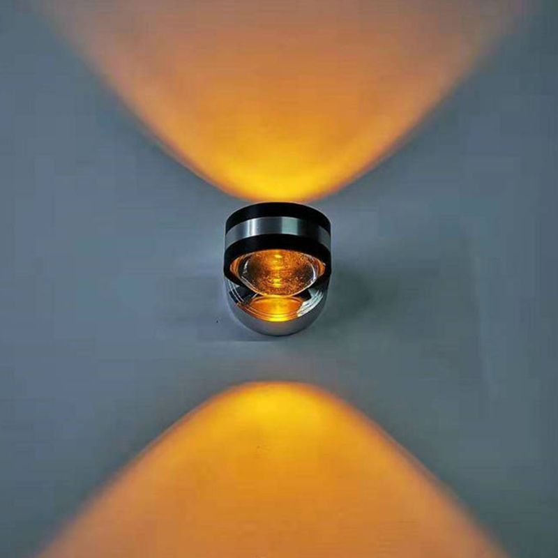 Ball Mini Wall Mount lampe Crystal Minimaliste Crystal Sconce en Chrome pour chambre, bleu / violet / feu rouge