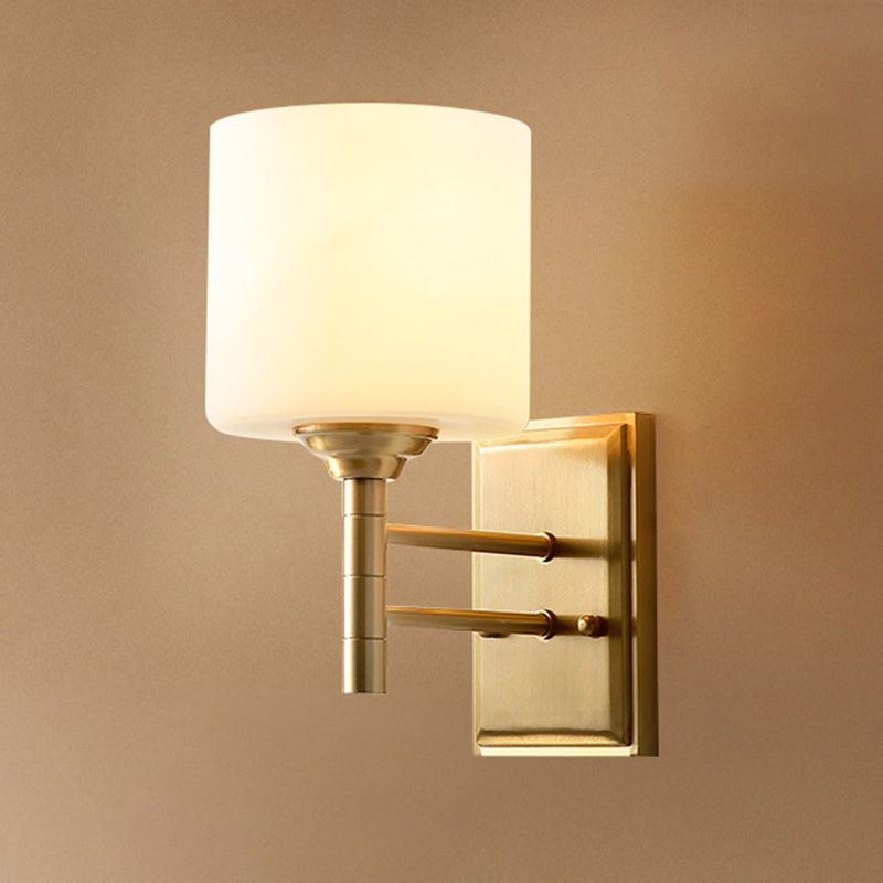 Metallic Candlestick Wall Sconce Minimalist 1 Head Wall Mounted Light in Gold for Entryway