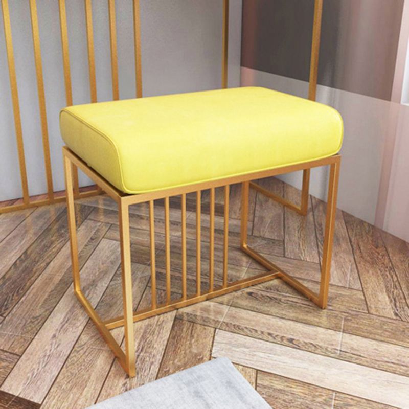 Solid Color Flannel Standard Stool Modern Simple Rectangular Upholstered Ottoman