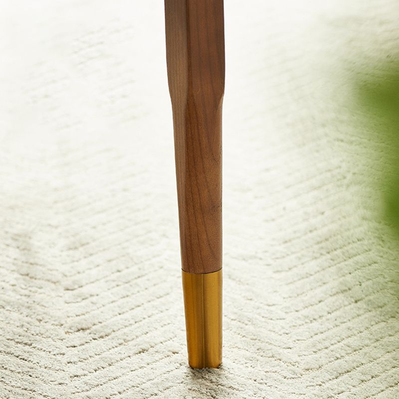 Linen Chair Solid Wood Frame Arms Included Chair with Basic Four Leg