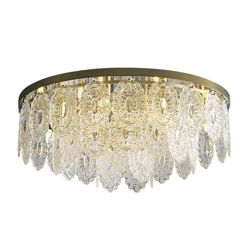 Contemporary Flush Mount Light Glass Shade Flush Mount Ceiling Light Fixture