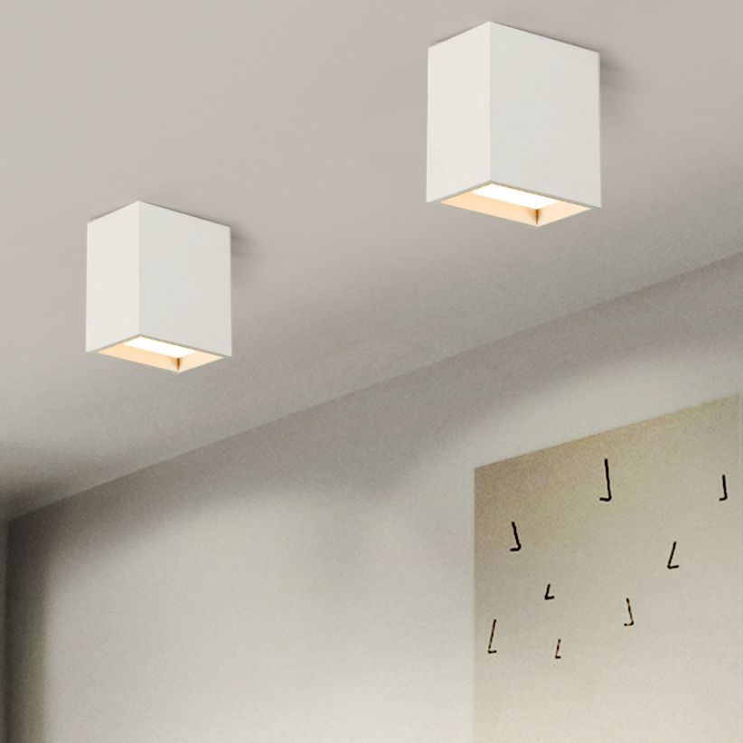 Acrylic Geometric LED Ceiling Fixture in Modern Simplicity Wrought Iron Flush Mount for Corridor