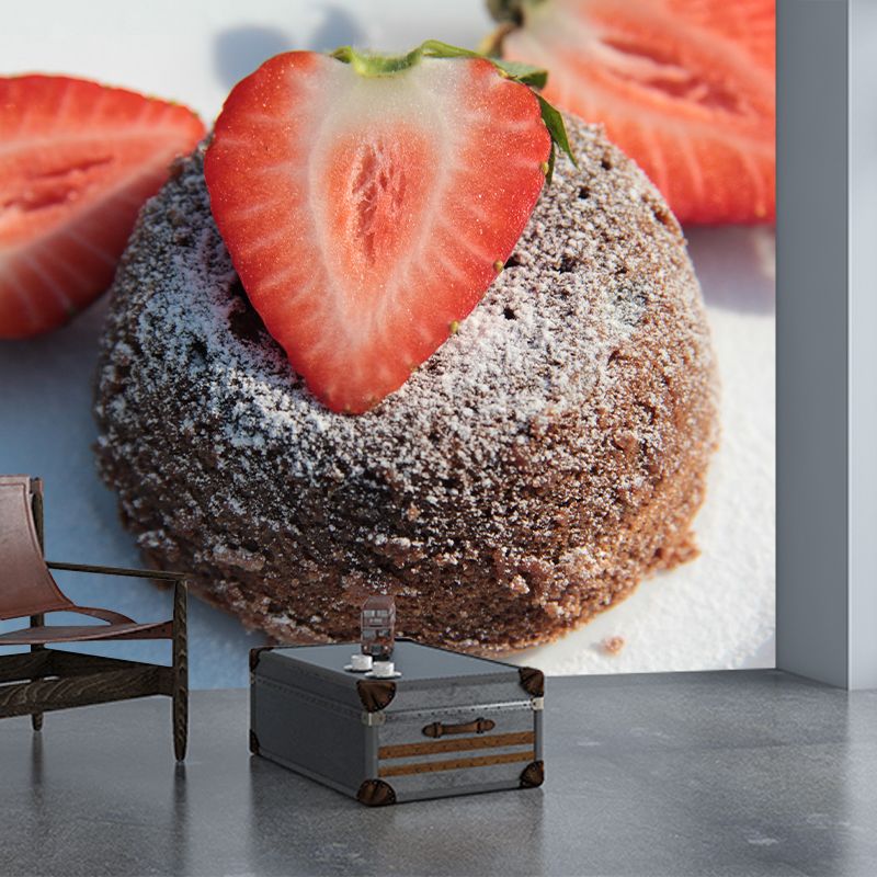 Delicious Dessert Mural Wallpaper Modern Decorative, Custom Size Available