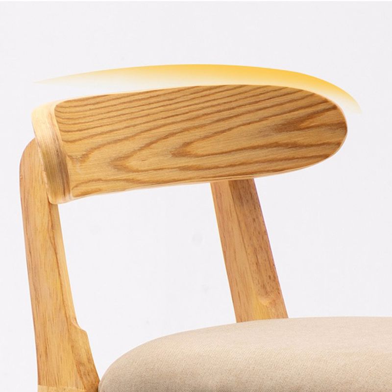 Scandinavian Wood Stool Fabric Cushion in Matte Finish for Indoor