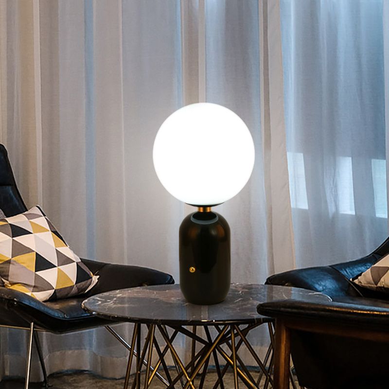 Electroplate Metal Table Lamp in Modern Luxury Style Glass Globe Table Light for Interior Spaces