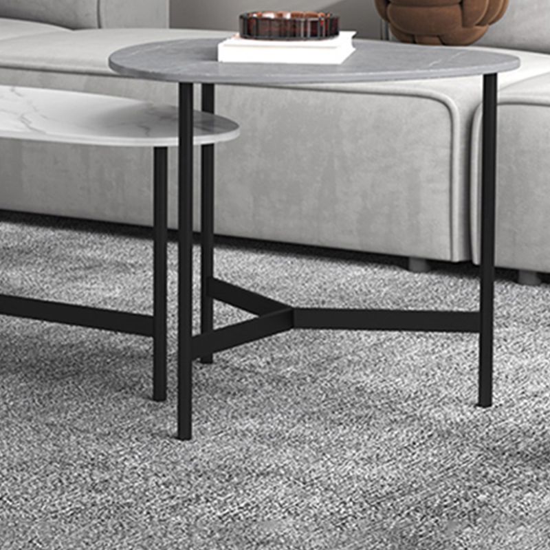 3 Legs Slate Coffee Table Free-Form Nesting Coffee Table Set