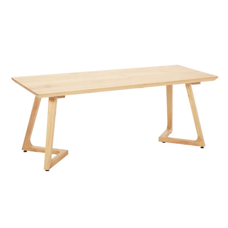 Minimalist 1/2/5 Pieces Furniture Solid Wood Rectangle Dining Table Set in Natural