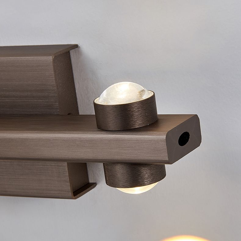 Lampada a montaggio a parete lineare moderna lampada a parete in metallo a 1 luce per bagno