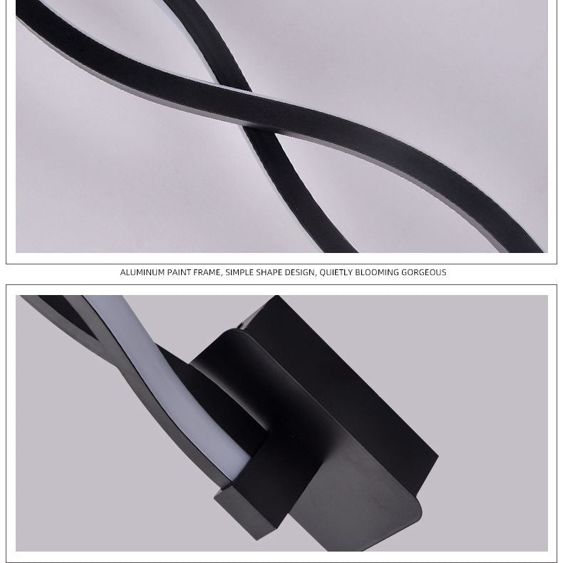 Twist Sconce Light Fixture Modern Minimalist Style Plastic Sconces for Living Room