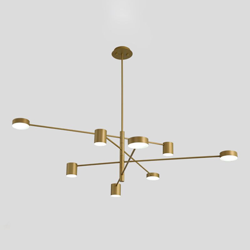 Candeleras colgantes de forma de cilindro de estilo contemporáneo luces colgantes colgantes de metal