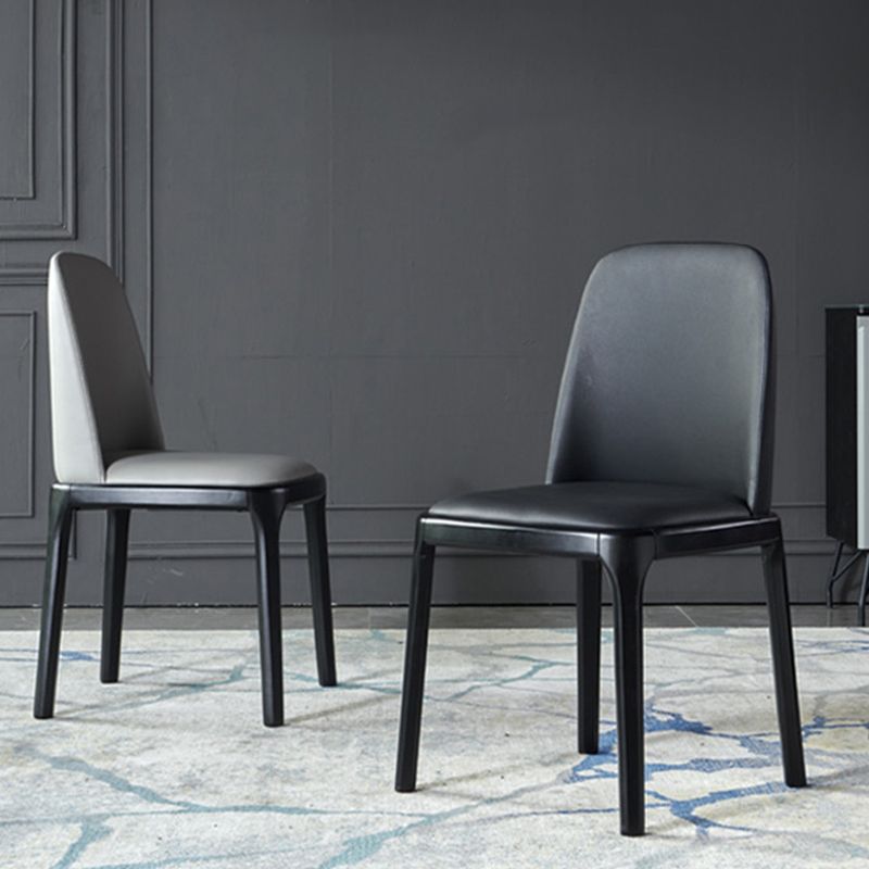 Modern Style Home Dining Side Chair Wood Parsons Armless Chair