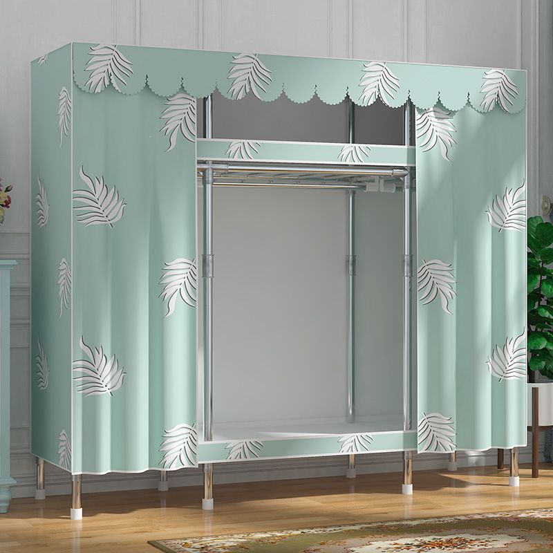 Contemporary Style Wardrobe Metal 1-Door Wardrobe Closet With Legs