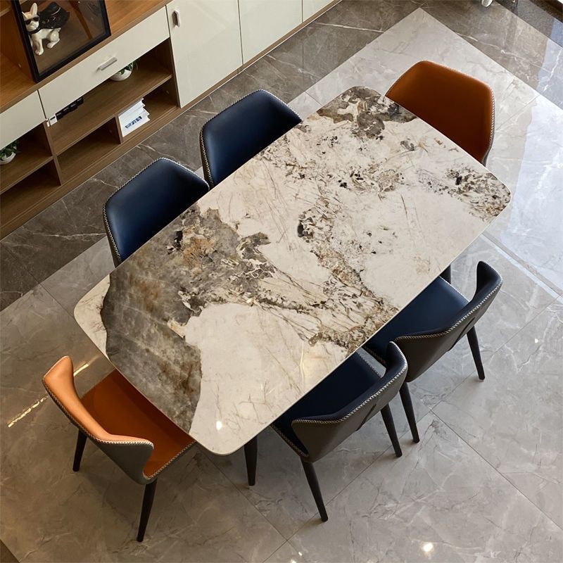 Modern Rectangle Sintered Stone Dining Table Set 1/2/7 Pieces Dining Set for Home Use