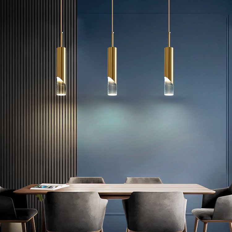 LED Mini Cilindri a cilindri Lighting Forma lampada a soffitto in metallo in tonalità acrilica trasparente