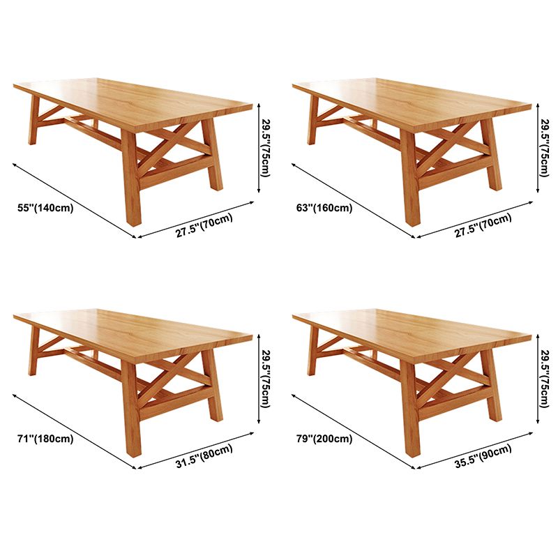 Rechthoek Pine vaste houten tafel moderne eettafel met bok met een restaurant voor restaurant
