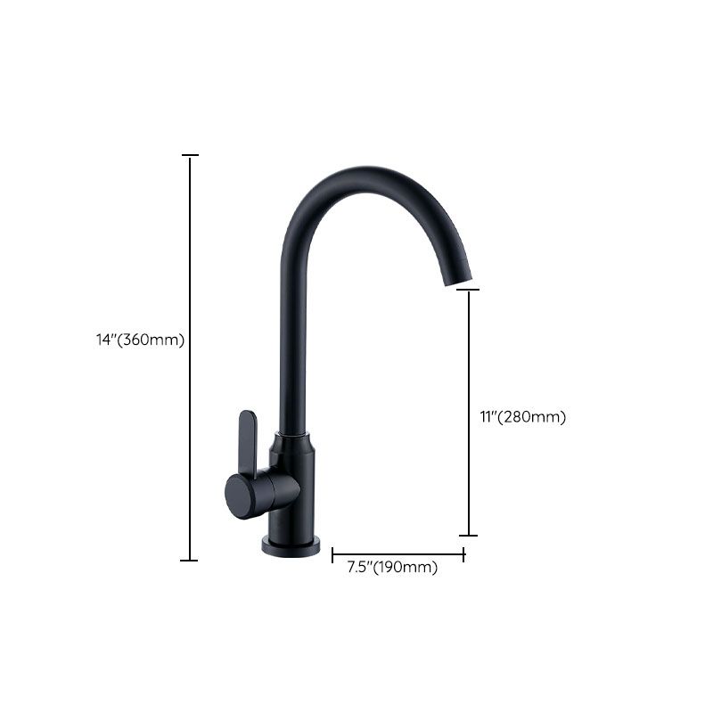 Modern Pull Down One Handle Kitchen Faucet High Arch Filler with No Sensor