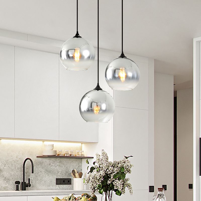 Moderner Stil sphärischer Form anheizt Anhänger Beleuchtung Glas 1 Lichtheiztlicht Licht für das Restaurant