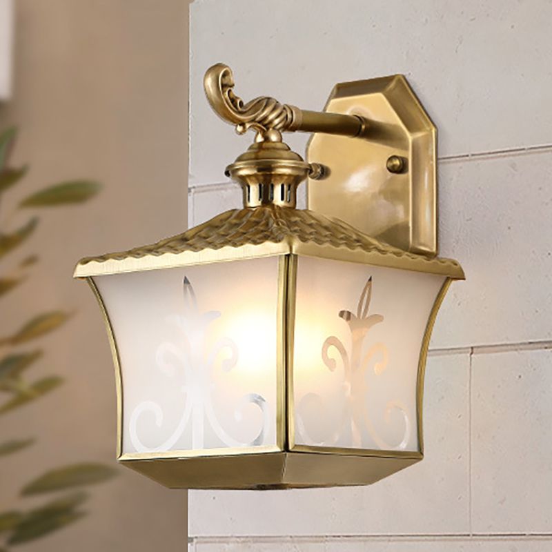 1 lampe murale de lanterne de bulbe