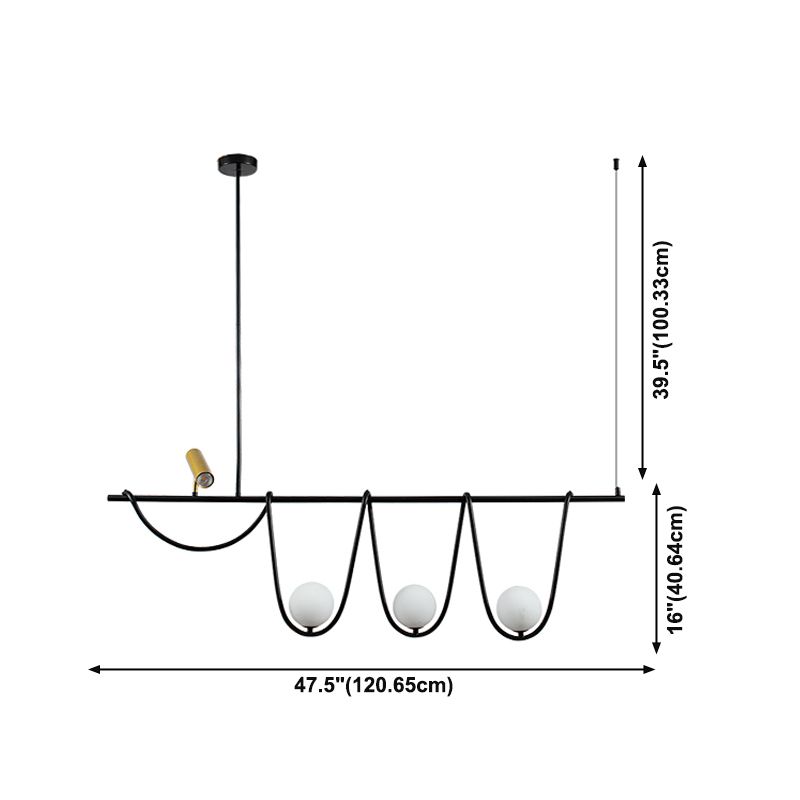 Pendre créatif moderne Light Metal 4-Light Island Light for Dining Room