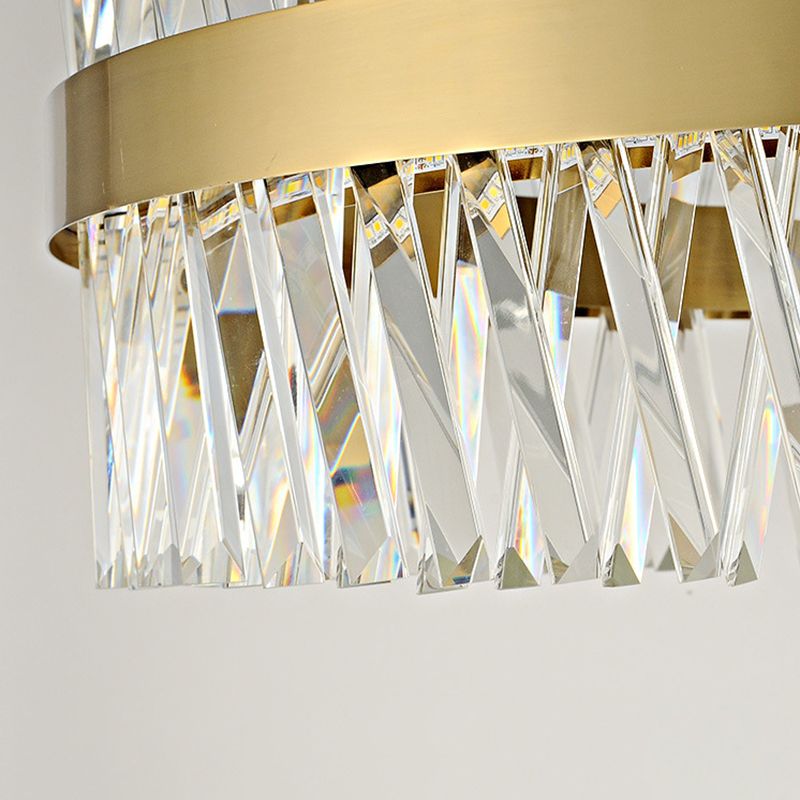 Modern Linear LED Island Light Crystal Elegant Island Lighting Fixtures for Living Room