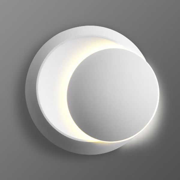 Bedroom Nordic Sconce Light Fixtures Circular LED Rotatable Wall Mounted Lighting
