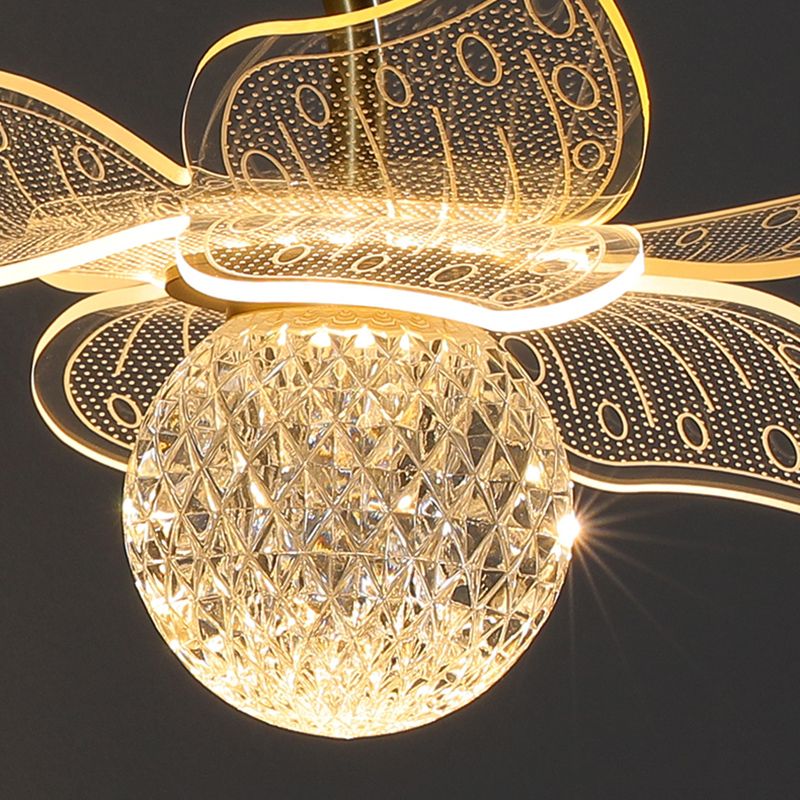 Acrylic Modern Wall Sconce Geometric Bronze Wall Mounted Light for Bedroom