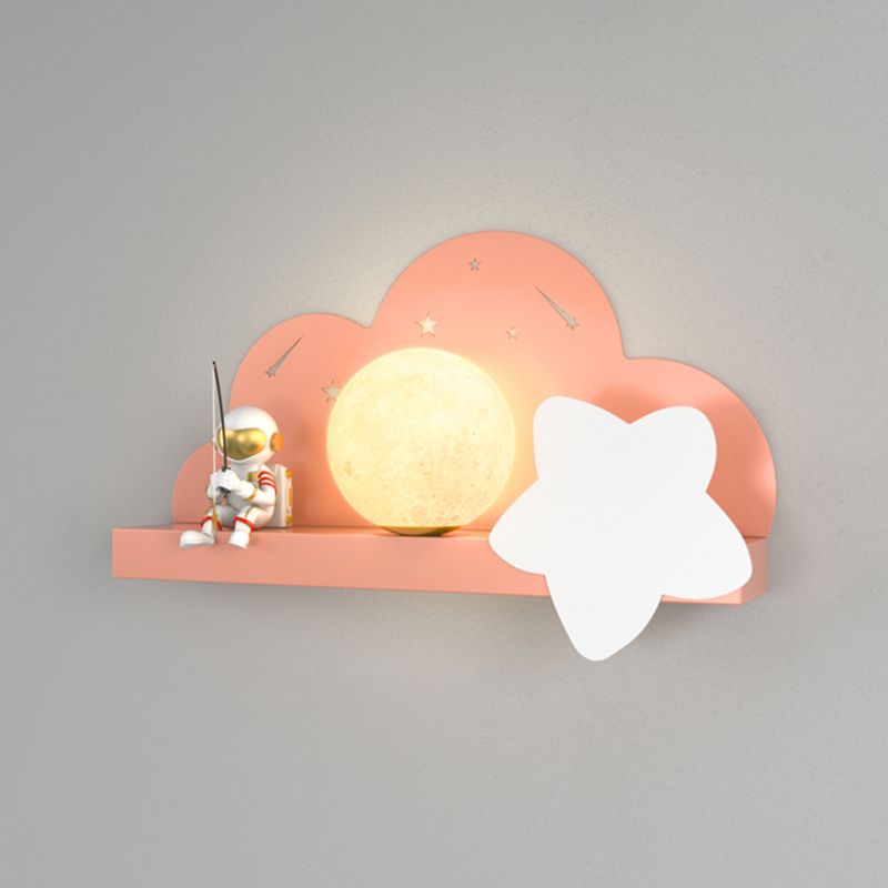 Modern Style Spherical Shape Wall Sconce Metal 1 Light Wall Lighting for Bedroom