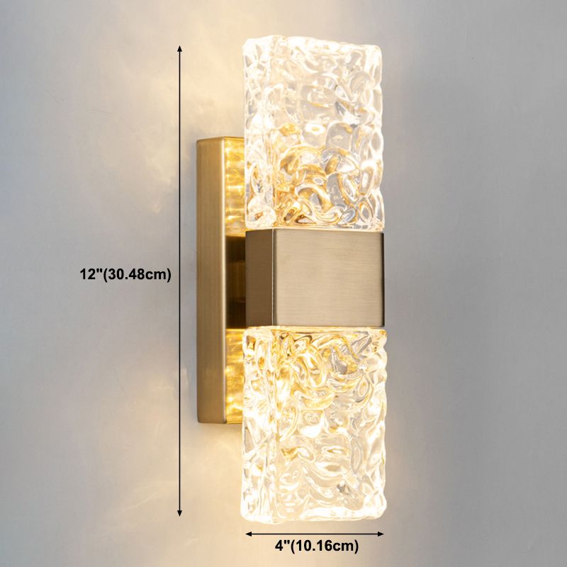 LED LED LIGHT CRISTAL CRISTAL Postmoderna Luz Montada de luz en oro para dormitorio