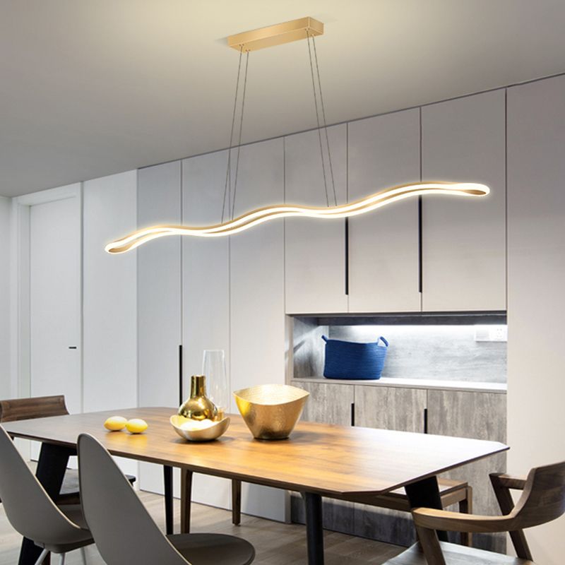 Nordic Characteristic Simple Modern Style LED Island Chandelier Light for Dining Room