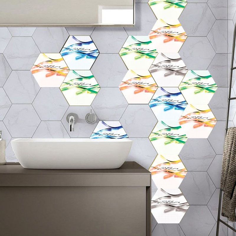 Yellow-Blue Abstract Wallpaper Panels Removable Modernist Living Room Wall Covering