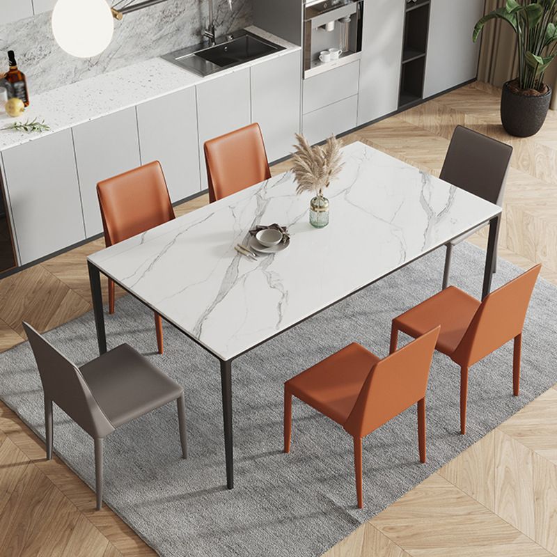 Dining Room Dinner Kitchen Table Rectangle 4 Legs Dining Table
