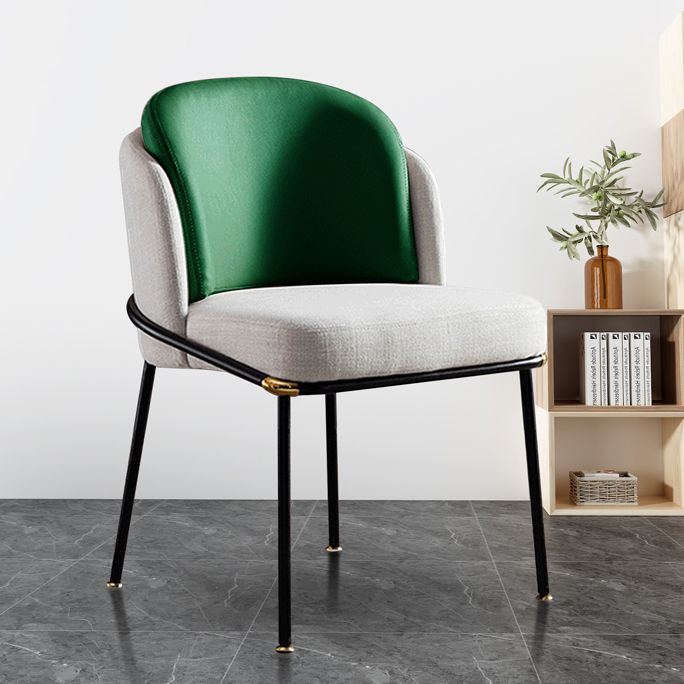 Modern Style Chairs Dining Armless Chairs with Metal Legs for Kitchen