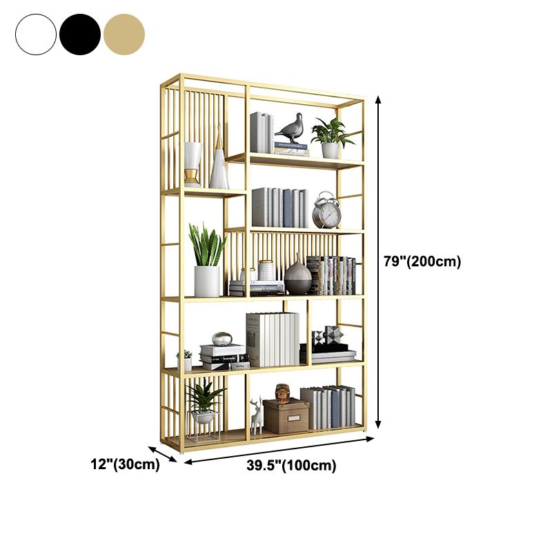 78.74"H Bookcase Contemporary Style Open Back Bookshelf for Home Office
