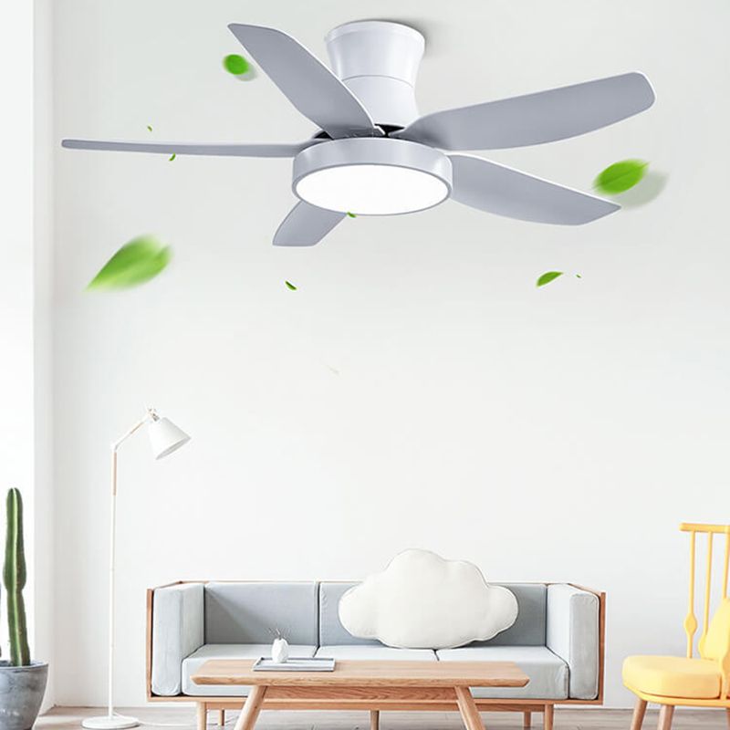 Unique Shape Metal Ceiling Fan Lighting Kids Style 1 Light Ceiling Fan Lamp