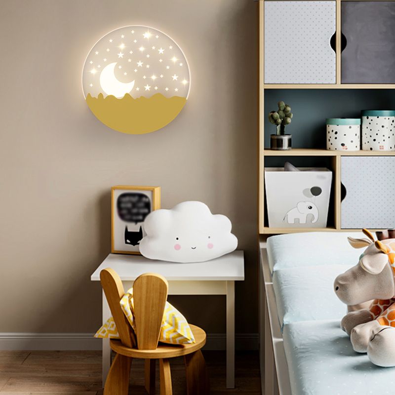 Modern Style Geometric Wall Mounted Light Metal 1 Light Wall Mount Light Fixture