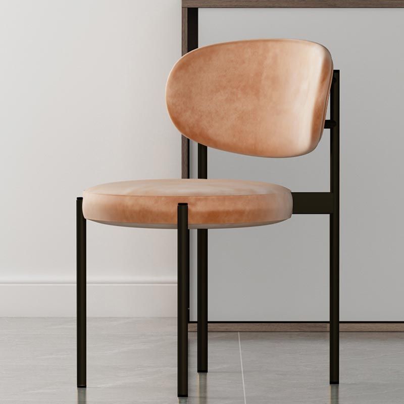 Glam Style Dining Chair Open Back Side Chair for Dining Room