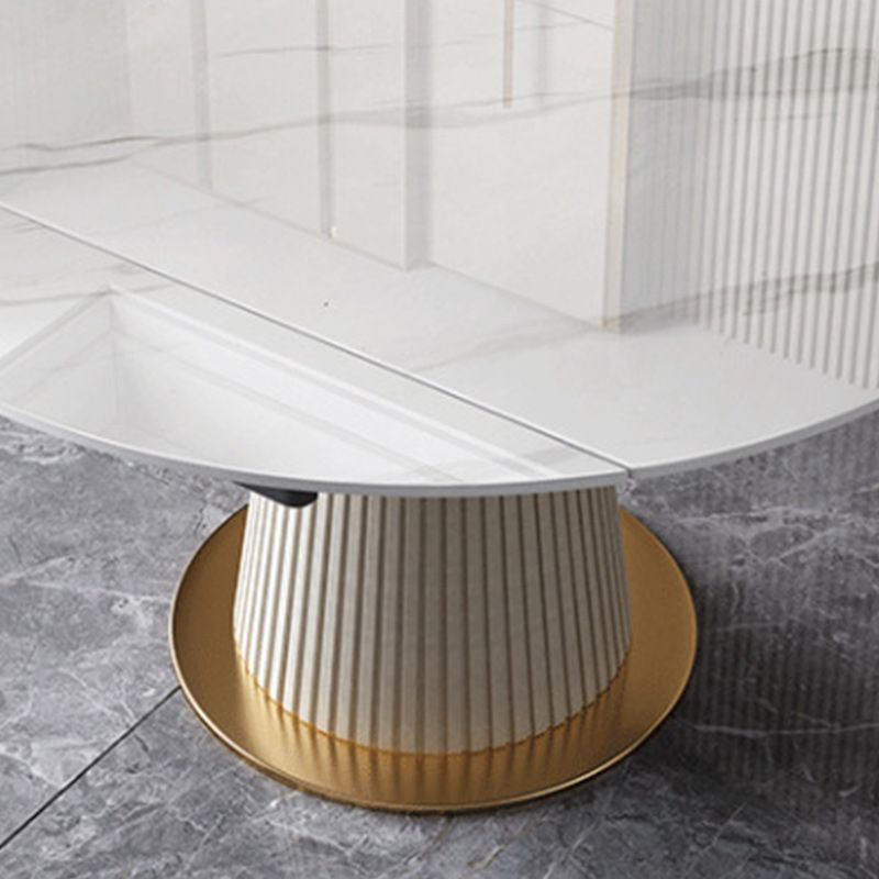 Glam Dining Set Stone 1/2/5/7 Pieces Dining Turntable Furniture for Home