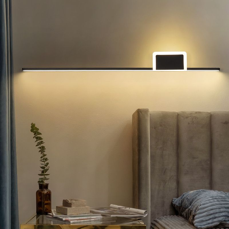 Minimal Linear Wall Mount Lamp Metal 2 Lights Wall Light Sconces